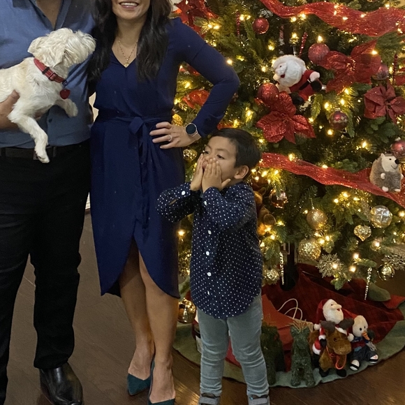 Yumi Kim Navy Blue Wrap Dress - Picture 3 of 3